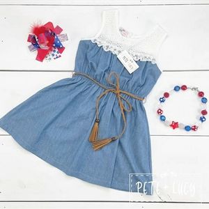 Little girls dress fourth of July Pete and Lucy NWT
